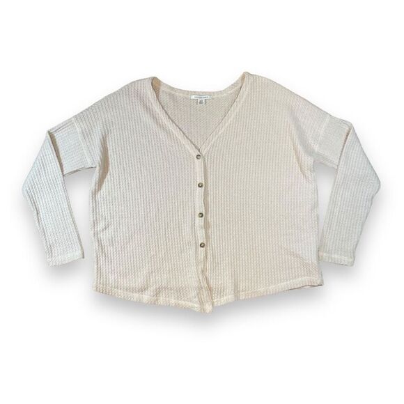 American Eagle Waffle Cardigan Sz S - Picture 3 of 14